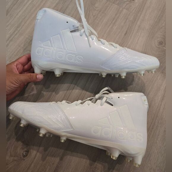 Adidas Men's Freak X Carbon Mid Football Shoe, White/White, 14 US - Picture 5 of 15